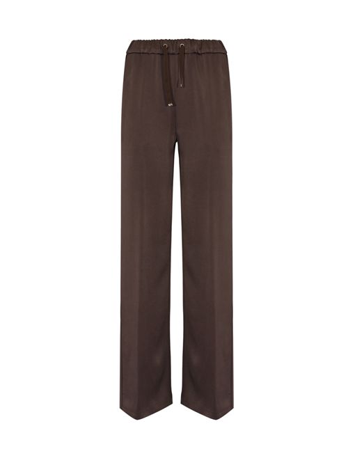 Pantalone in misto viscosa con coulisse Fondente Herno | PT00039DR 127278810